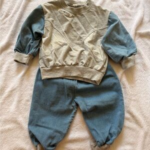Kids Blue and Gray Matching Set